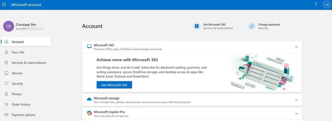 Microsoft-account-Home