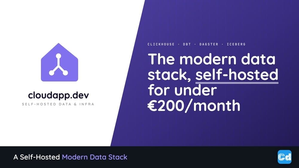 A Self-Hosted Modern Data Stack Under €200/Month