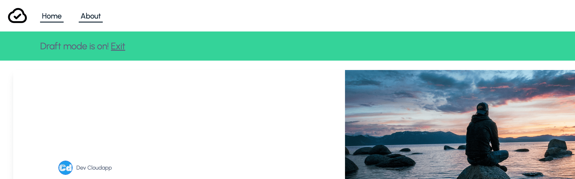 DraftMode Banner Header