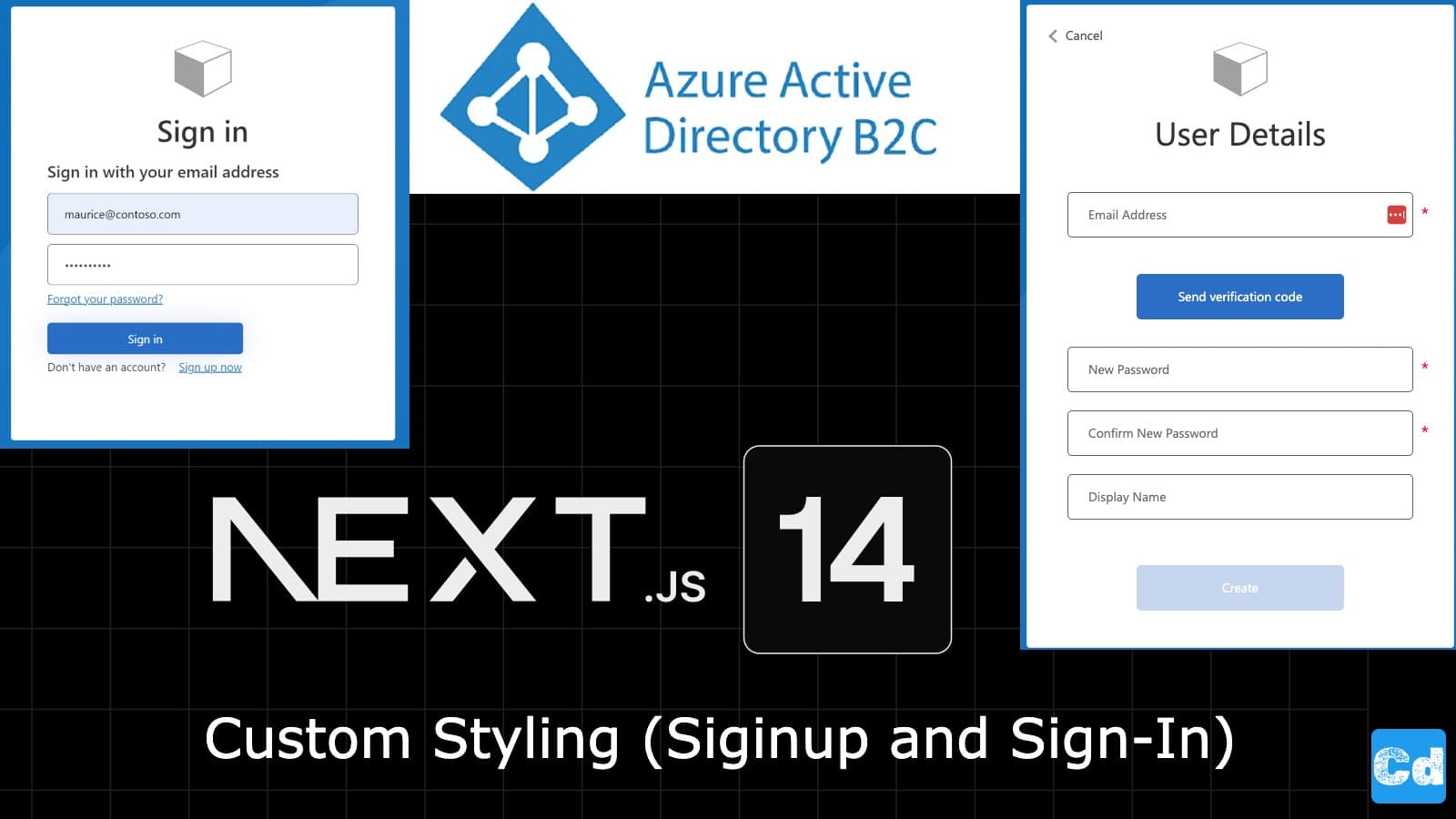 Styling der Azure AD B2C Signup-Signin Seite Next.js 14