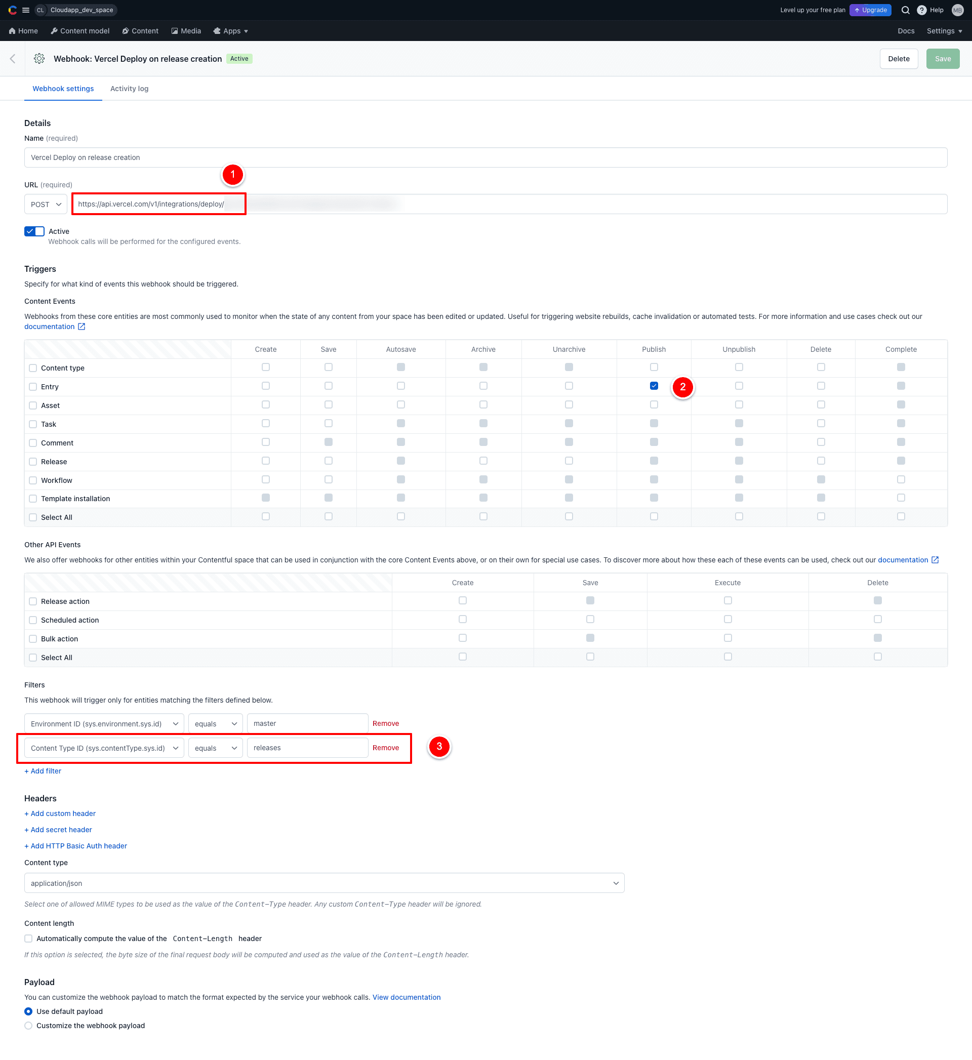 Vercel-Deploy-Webhooks-Contentful