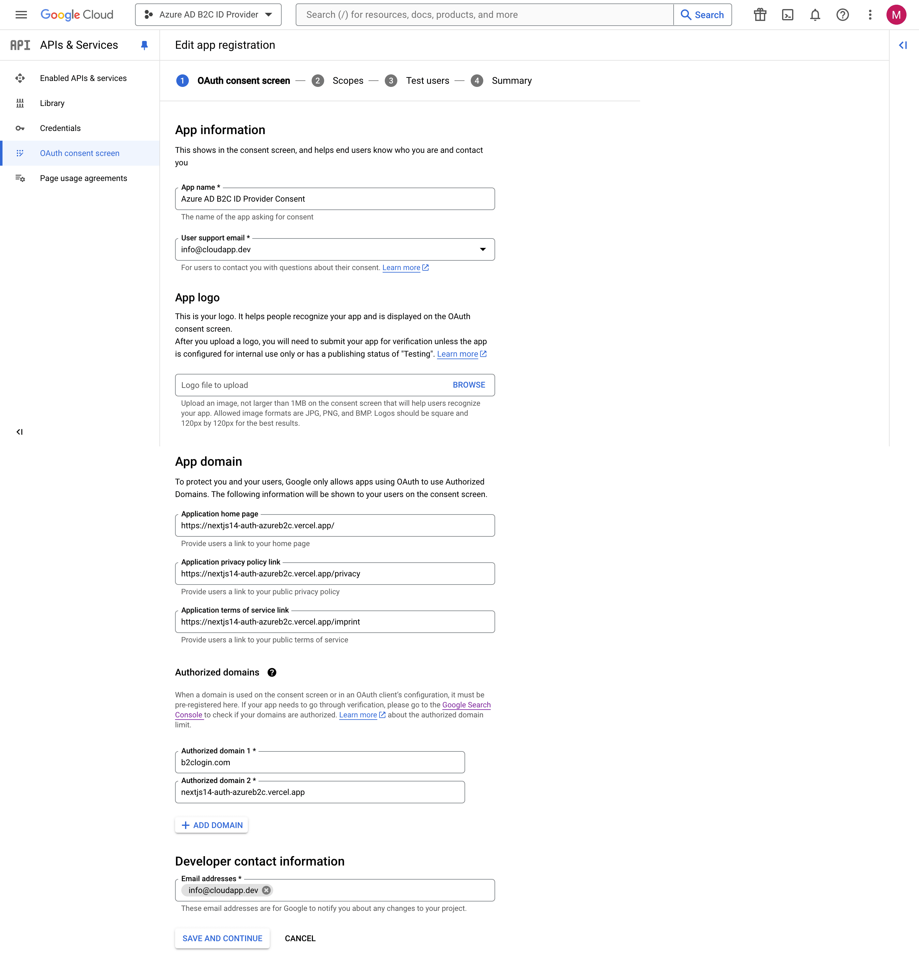 Google-Cloud-console-Oauth-details