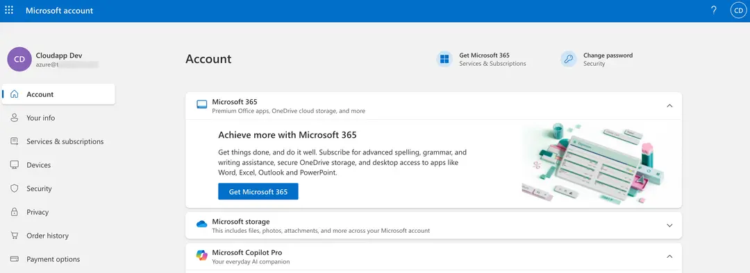 Microsoft-account-Home