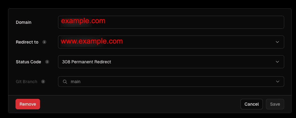 Vercel DNS Git Branch