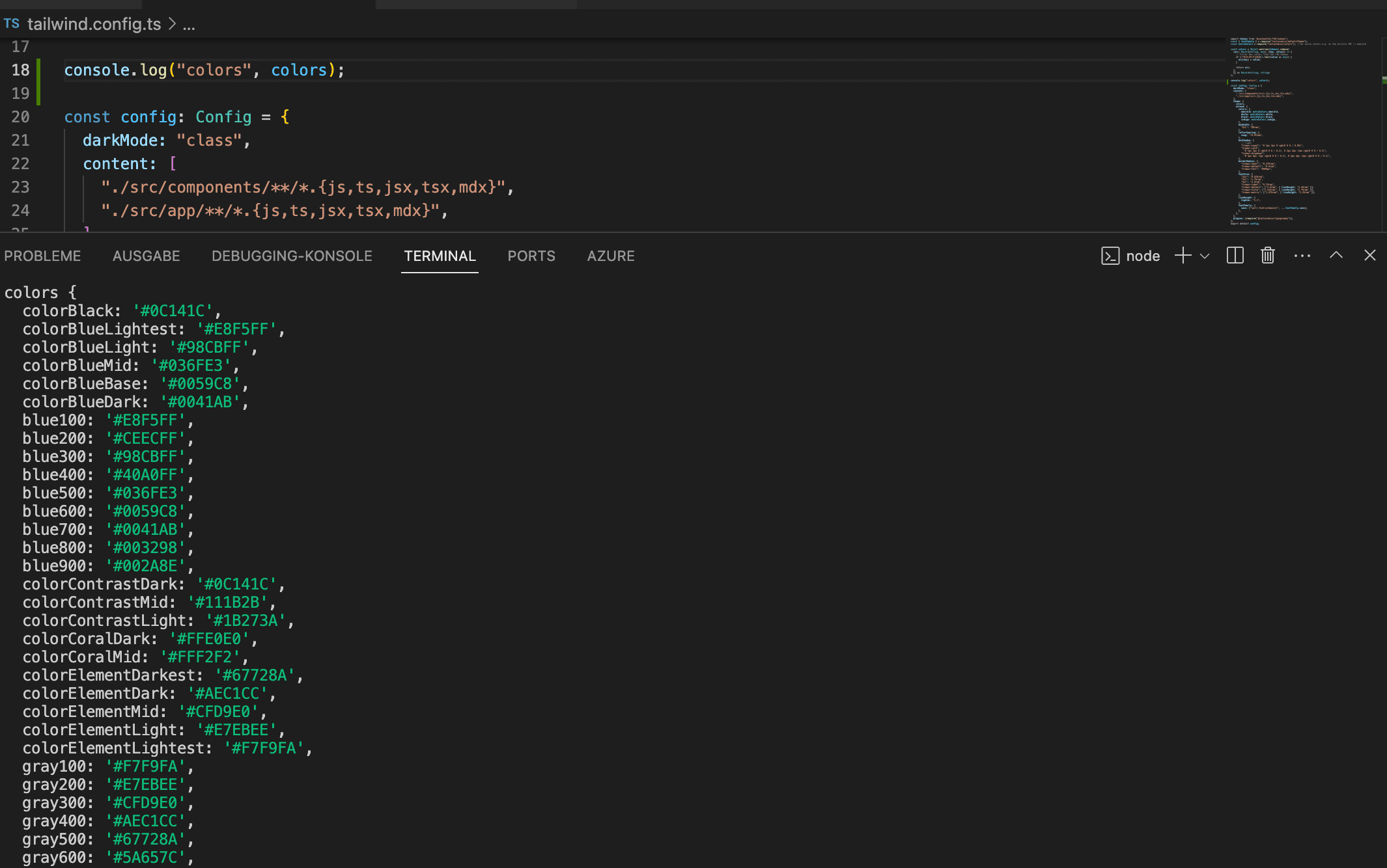 console.log colors