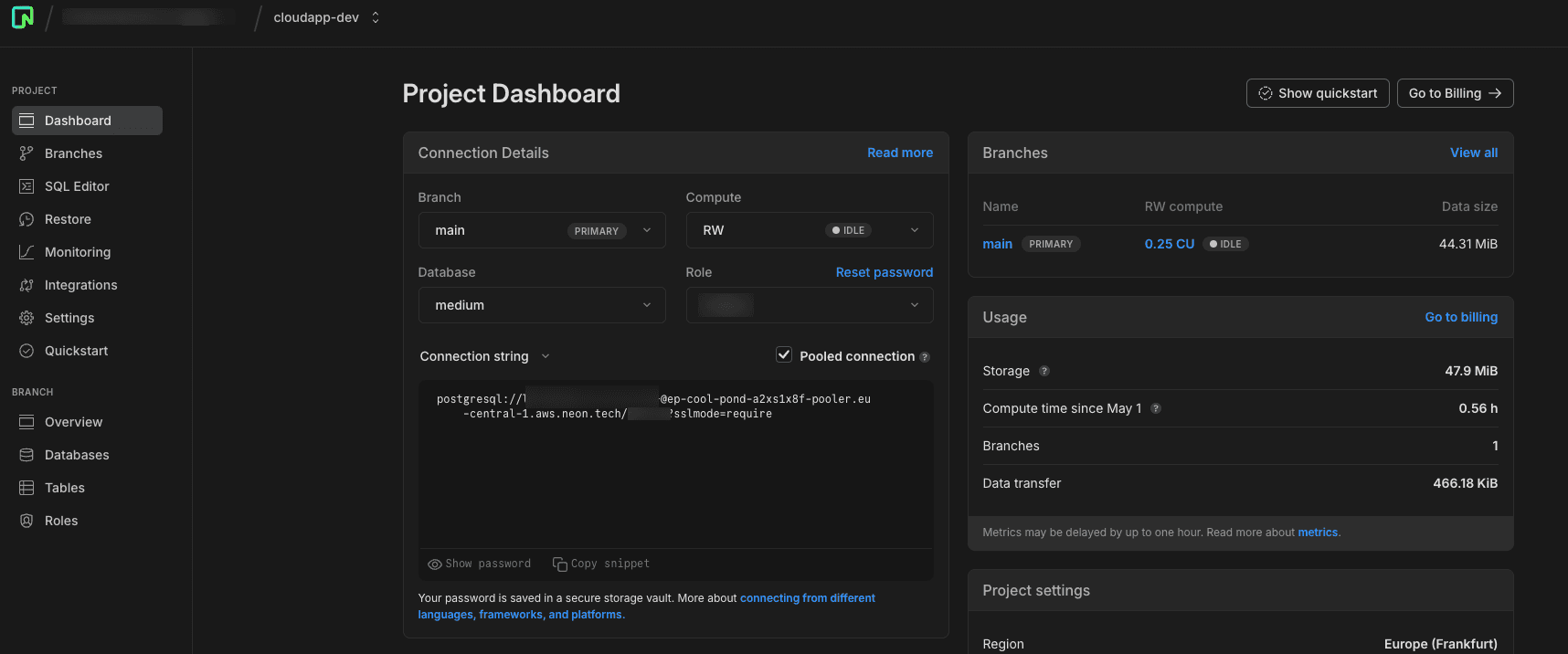 Neon-Console-dashboard