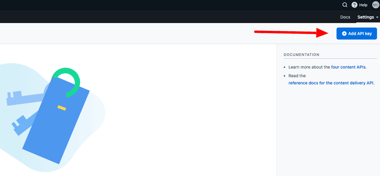 Contentful start right flyout for api keys - part 2