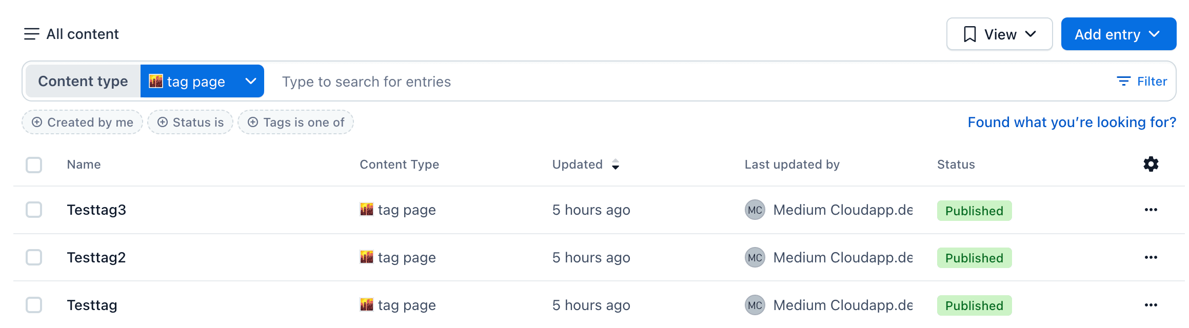 Tag-Page-Content-records