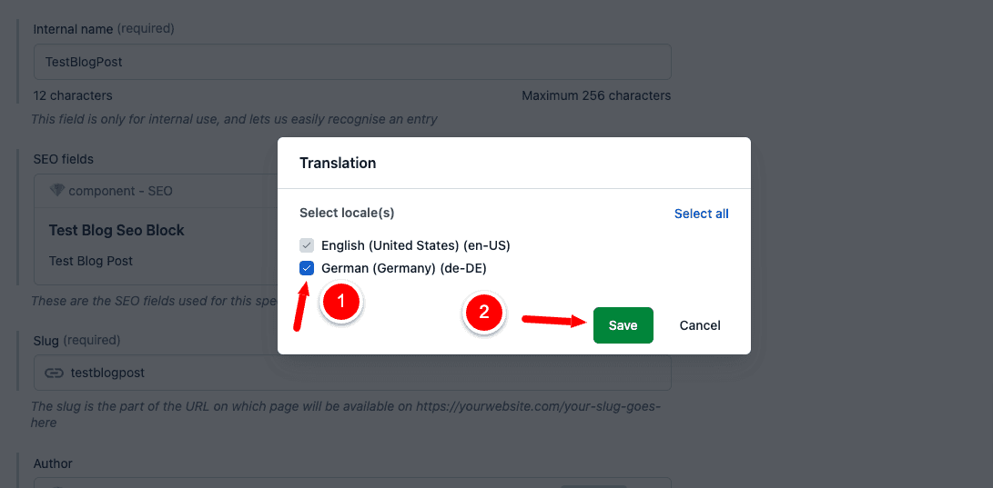 Contentful Locales Step6