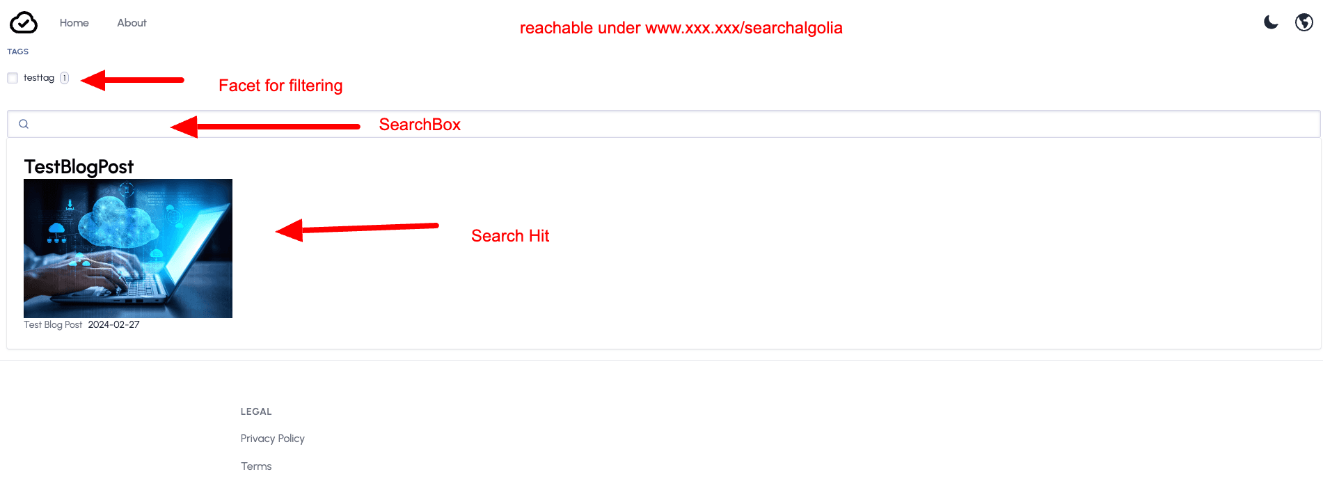 searchalgolia page